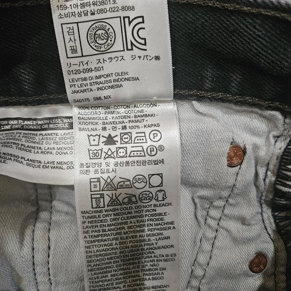 Levi's 501 Original Fit Jeans Mens 33x32 Black Straight Button Fly